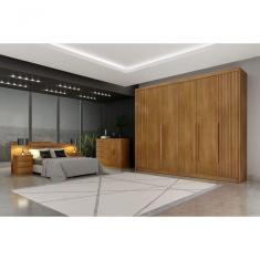 Guarda Roupa Casal 6 Portas 8 Gavetas - Orfeus Ripado-cumaru - Móveis Horizonte