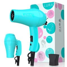 Secador de cabelo LURA Portable Travel 1200 W de dupla tensão (azul)