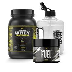 Kit Whey Protein Concentrado + Creatina Monohidratada Fuel 150g + Galão 1,5L-Unissex