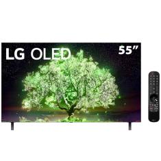 Smart TV 55" LG 4K OLED 55A1 Dolby Vision IQ, Dolby Atmos, Inteligência Artificial ThinQ AI, Google, Alexa - 2021