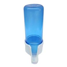 Bebedouro Animalplast Pequeno 100ml - Malha Fina - Azul com Base Branca