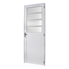 Porta basculante 2,10x90 lado ESQUERDO no alumínio branco