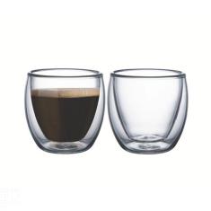 Conjunto de Xícaras Tramontina para Café com Vidro Duplo 2 Peças, Tran