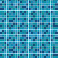 Papel de Parede Lavável Pastilhas Azul-Piscinas 12m - Colaí