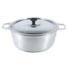 Caçarola Panela Polida Alça Alumínio Fundido com Tampa 55cm - DIVIFORT
