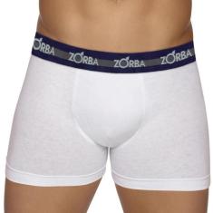 Cueca Boxer 100% Algodão Zorba 702, Branco, GG