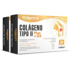 Kit 2 Colágeno Tipo 2 Plus com Vitamina D3 Cálcio e Magnésio 30 cápsul