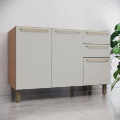 Balcão Pia 3 Portas 2 Gavetas Yasmin Espresso Móveis