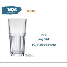 24 Copos Bristol 340Ml - Long Drink - Suco - Vitamina
