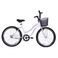 Bicicleta Aro 26 Feminina Beach Sem Marcha Branca - Dalannio Bike, 26,