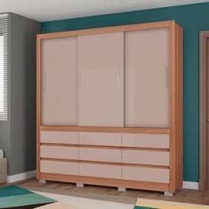 Guarda-Roupa Bartira Arezzo com 3 Portas e 9 Gavetas Externas - 207,4cm de largura