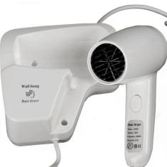 Secador de cabelo com ventilador Ionic 1200W, suporte de parede