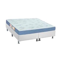 Cama Box King: Colchão Espuma Castor D45 Sleep Max + Base CRC Courano White(193x203)