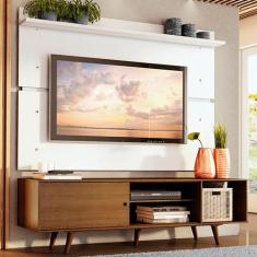 Rack Madesa Dubai e Painel para TV até 65 Polegadas com Pés - Rustic/B