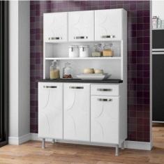 Armário para Cozinha 6 Portas 1 Gaveta Rubi Smart Telasul