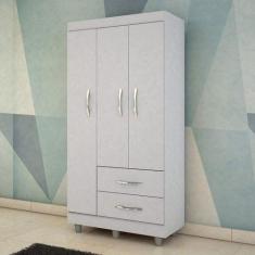 Guarda-Roupa Solteiro 3 Portas 2 Gavetas Paris Chf