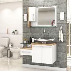 Gabinete para Banheiro C/cuba F44 e Espelheira Legno 830 - Compace, Br