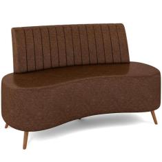 Sofá Chaise Living 2 Lugares 135cm Para Sala Cayman K01 Sintético Marr