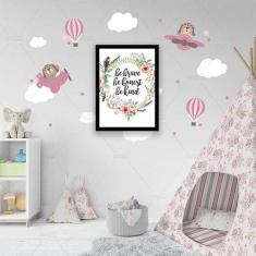 Quadro Decorativo Be Brave, Be Honest, Be Kind 45x34cm - Quadros On-li