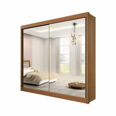 Guarda Roupa Casal Com Espelho 2 Portas 6 Gavetas Las Vegas D`Doro Móveis Cinamomo