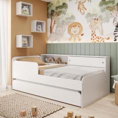 Bicama Infantil Solteiro com Módulo e Proteção Lateral Caracol Movelbras