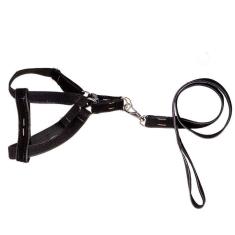 Coleira Peitoral Americano De Camurça Preto - N.5