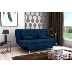 Sofá Cama Salomé Suede Azul B254 - Matrix
