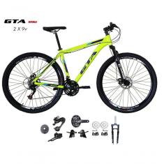 Bicicleta Aro 29 Gta Start Kit 2x9 Gta Sunrun Freio Disco K7 11/36 Pedivela 24/38d Garfo Com Trava - Amarelo Tam.15.5