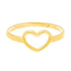 Anel Rommanel Coração Vazado Banhado Ouro, 20