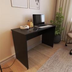 Escrivaninha Mesa Escritório 130cmx47cm 130cm Preto - Bramov Móveis