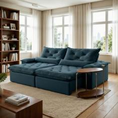 Sofá Retrátil e Reclinável 4 Lugares 220cm Diamond Super Pillow - Mont