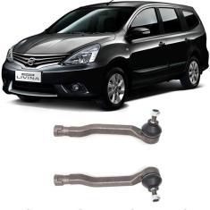 Terminal de Direção Nissan Grand Livina Dianteiro 2010 Até 2014 Flex Automotive - O Par