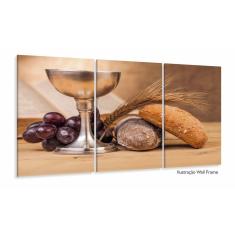 Quadros Decorativos Ceia Calice Vinho Cozinha Copa 120x60 3