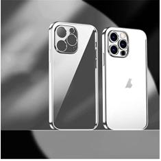 Estojo macio transparente folheado para iPhone 13 Pro Max 12 11 XR X XS Max 8 7 Plus 13Pro 14 Capa protetora ultrafina à prova de choque, T6, para iPhone 12Pro Max