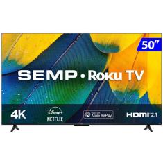 Smart TV Roku Semp Toshiba LED 50 Polegadas 4K UHD Wi-Fi HDR 50RK8600