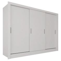 Guarda Roupa Casal 3 Portas De Correr 4 Gavetas Aghata Branco - Ma
