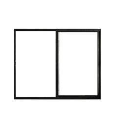 Janela 2 Folhas de Correr S/Grade 1.00 X 1.00 Aluminio Preto Linha Modular - Hale