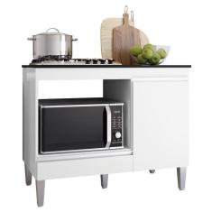 Balcão de Cozinha Para Cooktop e Forno Microondas Carla Branco - AJL M