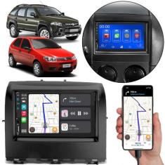Kit Multimídia Carplay Palio 2014-2017 7 Pol MP5 Touch-screen + Câmera