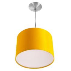 Lustre Cupula Pendente Dome 30x20cm Magnífico Amarelo - MARRYLUZ