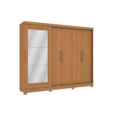 Guarda Roupa Casal 5 Portas e 4 Gavetas c/ Espelho e Pés Flex CB01N564