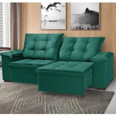 Sofá Retrátil e Reclinável 3 Lugares 200cm Cianita - Nabas Estofados