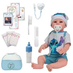 Boneco Reborn Realista Carequinha 48cm Fofinho + Bolsa - Cegonha Rebor