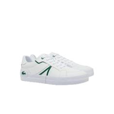 Lacoste Tênis masculino L004, Branco/Verde, 42