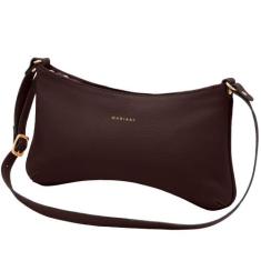 Bolsa de Couro Mariart Lavanda, Chocolate