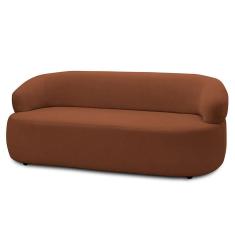 Sofá 3 Lugares Living Orgânico Sala De Estar 170cm Conka F05 Veludo Terracota Mpozenato