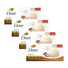 Kit 4 Sabonetes em Barra Dove Karite e Baunilha 6un cada