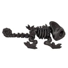 Camaleão Esqueleto Boneco Articulado Impressão 3D Geek Cinza
