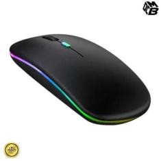 Mouse Sem Fio Wireless Bluetooth Recarregável Led Rgb 2.4ghz Color - R