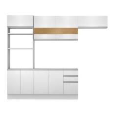 Cozinha Completa Madesa Marselha 8 Portas 3 Gavetas (Sem Tampo e Pia)